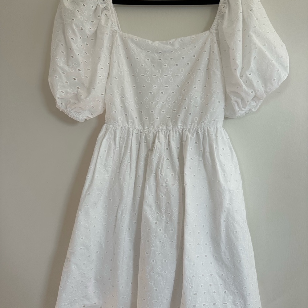 A New Day Eyelet Puff Sleeve Dress